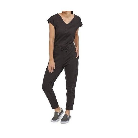 Patagonia Pants - Patagonia Roaming Jumpsuit Womens M Black Sleeveless Pant Suit Organic Cotton